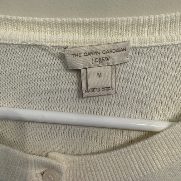 J. Crew Navy & cream striped  cardigan - Picture 2 of 3